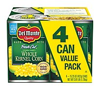 Del Monte Corn Whole Kernel Golden Sweet Value Pack - 4-15.25 Oz