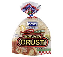 Kontos Pizza Crust Hand Stretched Pizza Parlor 5 Count - 14 Oz