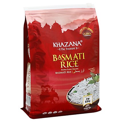 Khazana Rice Basmati Ex Long - 2 Lb - Image 1