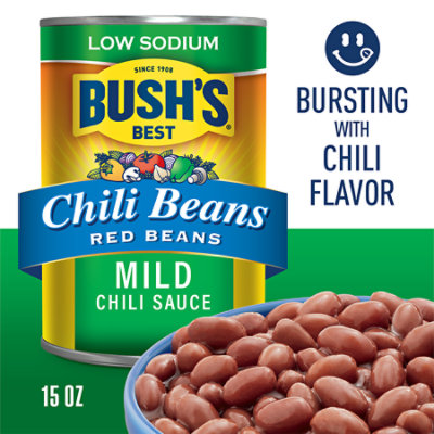 BUSH'S BEST Low Sodium Red Beans in a Mild Chili Sauce - 15 Oz - Image 2