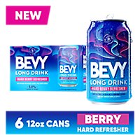 Bevy Long Drink Hard Sparkling Berry Refresher In Cans - 72 Fl. Oz.