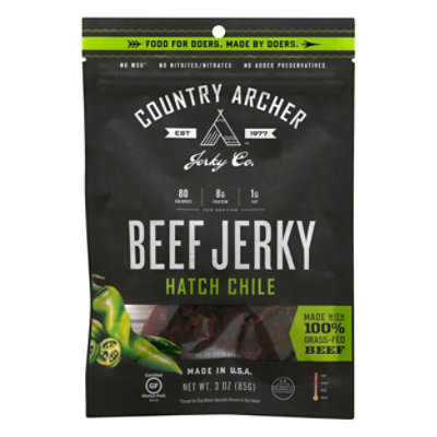 Country Archer Jerky Beef Hatch Chile - 3 Oz