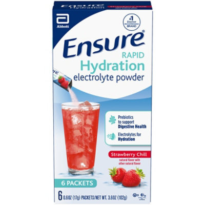 Ensure Rapid Hydration Electrolyte Powder Strawberry Chill - 6-0.6 Oz - Image 3