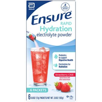 Ensure Rapid Hydration Electrolyte Powder Strawberry Chill - 6-0.6 Oz - Image 2