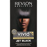 Revlon Realistic Vivid Hair Color Permanent Jet Black - Each - Image 2