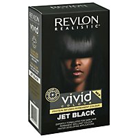 Revlon Realistic Vivid Hair Color Permanent Jet Black - Each - Image 1