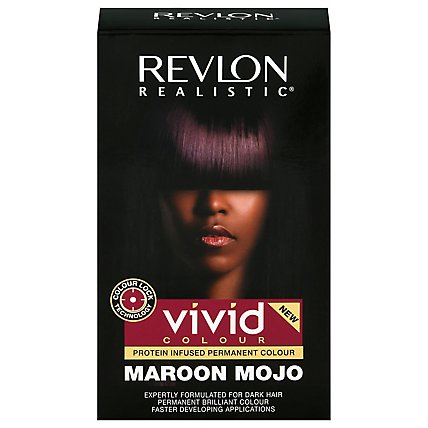 Revlon Realistic Vivid Hair Color Permanent Maroon Mojo - Each - Image 3
