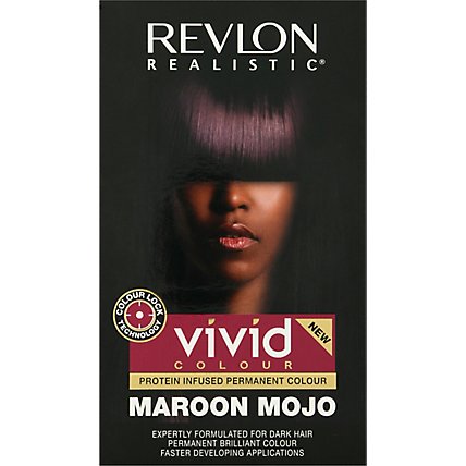 Revlon Realistic Vivid Hair Color Permanent Maroon Mojo - Each - Image 2