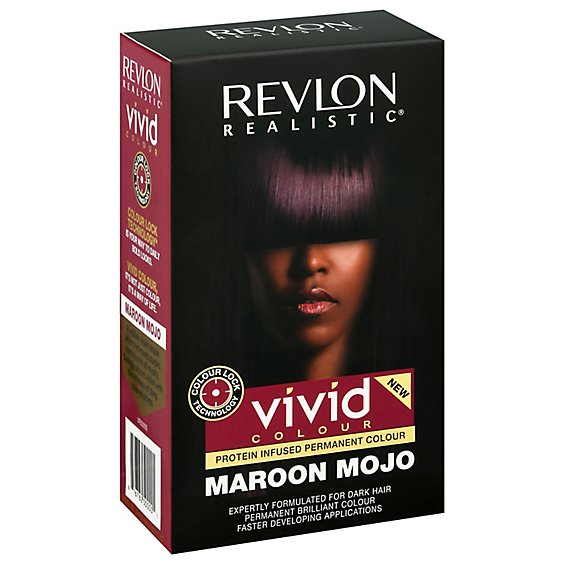 Revlon Realistic Vivid Hair Color Permanent Maroon Mojo - Each