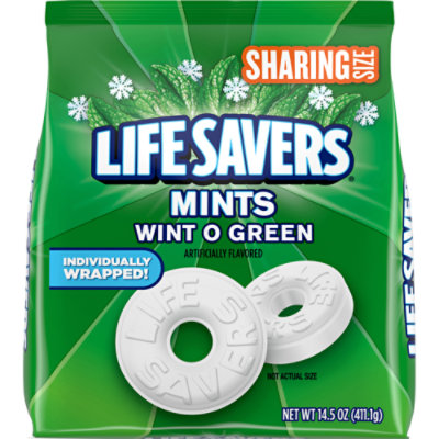 Life Savers Hard Candy Wint O Green Sharing Size Bag - 14.5 Oz