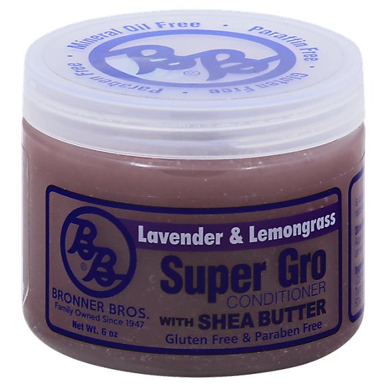 Bronner Bros. Super Gro Conditioner With Shea Butter Lavender & Lemongrass - 6 Oz