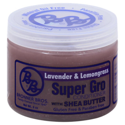 Bronner Bros. Super Gro Conditioner With Shea Butter Lavender & Lemongrass - 6 Oz