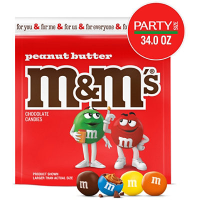 M&M'S Peanut Butter Milk Chocolate Candy Party Size - 34 Oz - Image 1