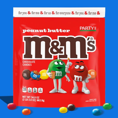 M&M'S Peanut Butter Milk Chocolate Candy Party Size - 34 Oz - Image 3