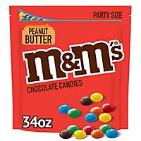 M&M'S Peanut Butter Milk Chocolate Candy Party Size - 34 Oz - Image 1