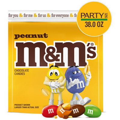 M&M'S Peanut Milk Chocolate Candy Party Size - 38 Oz - Image 1