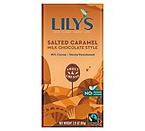 Lilys Carmelized & Salted Chocolate Bar - 2.8 Oz