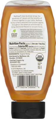 Madhava Honey Honey Golden Squeeze Org - 16 Oz - Image 2