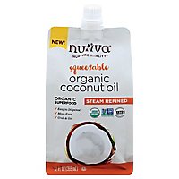 Nutiva Organic Oil Coconut Steam Refined Squeezable - 12 Oz - Image 1