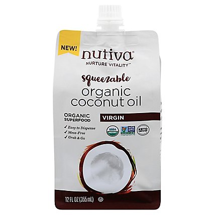 Nutiva Oil Coconut Virgin Pouch - 12 Oz - Image 3