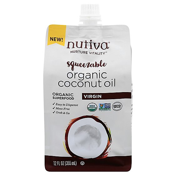 Nutiva Oil Coconut Virgin Pouch - 12 Oz