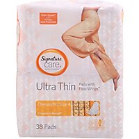Signature Care Ultra Thin Overnight Absorbency With Flexi Wings Maxi Pads - 38 Count - Image 2