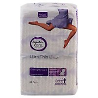 Signature Care Ultra Thin Overnight Absorbency With Flexi Wings Maxi Pads - 34 Count - Image 3