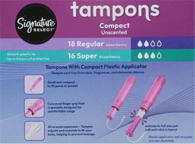 Signature Select/Care Compact Tampons Multipack - 34 Count - Image 5