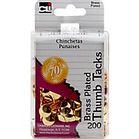 CLi Thumb Tacks Brass Plated - 200 Count - Image 2