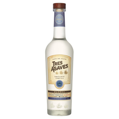 Tres Agaves Organic Blanco Tequila Bottle - 750 Ml