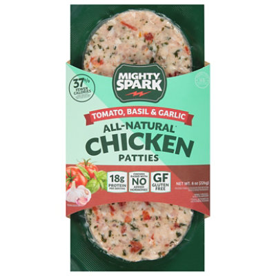 Mighty Spark Tomato, Basil & Garlic Chicken Patties - 8 Oz - Image 2