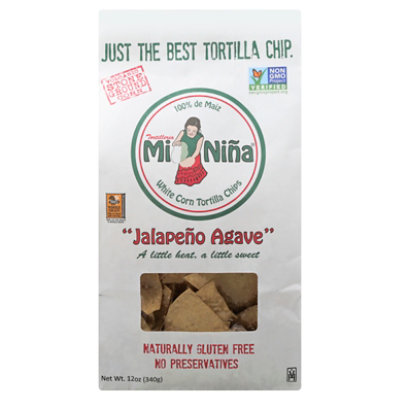 Tortilleria Mi Nina Tortilla Chips White Corn Jalapeno Agave - 12 Oz - Image 3