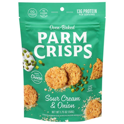 ParmCrisps Cheese Snack Oven Baked Sour Cream & Onion - 1.75 Oz
