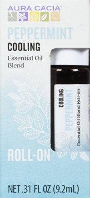 Aura Cacia Essential Oil Blend Roll On Cooling Peppermint - 0.31 Fl. Oz. - Image 2