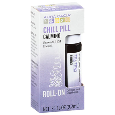 Aura Cacia Oil Essential Roll Chill Pill - 0.31 Oz - Image 1