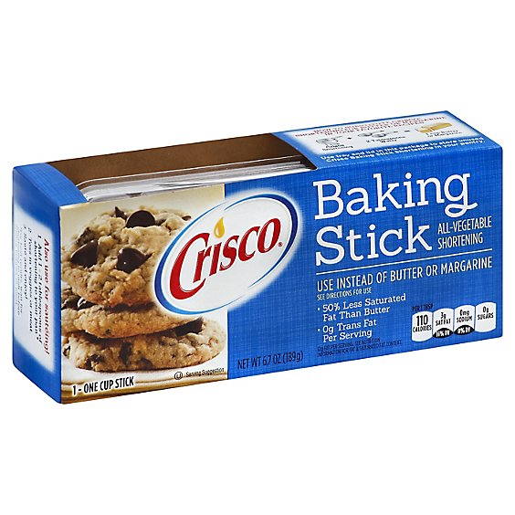 Crisco Baking Stick All Vegetable Shortening - 6.7 Oz