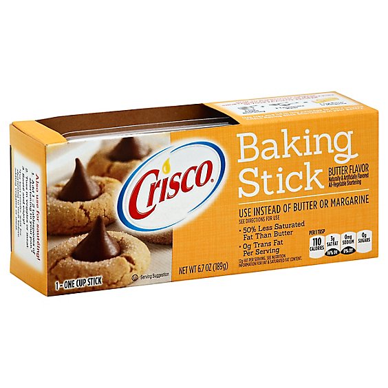 Crisco Baking Stick Butter Flavor - 6.7 Oz