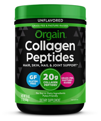 Orgain Collagen Powder Organic Grass Fed - 1 Lb - Image 1