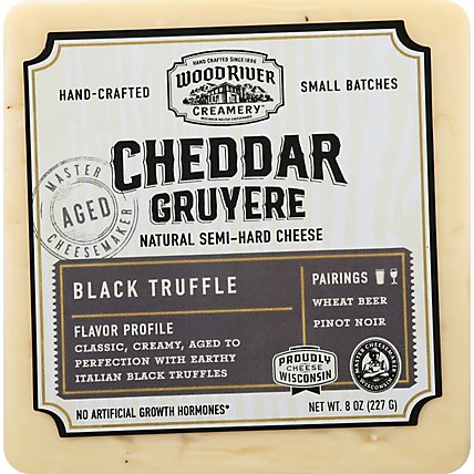 Wood River Creamery Black Truffle Cheddar - 8 Oz - Image 2