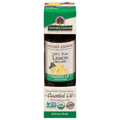 Natures Answer Essential Oil Organic Pure Lemon - 0.5 Fl. Oz. - Image 2