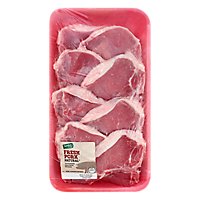 Pork Loin Center Cut Chops Bone In Value Pack - 3 Lbs - Image 1