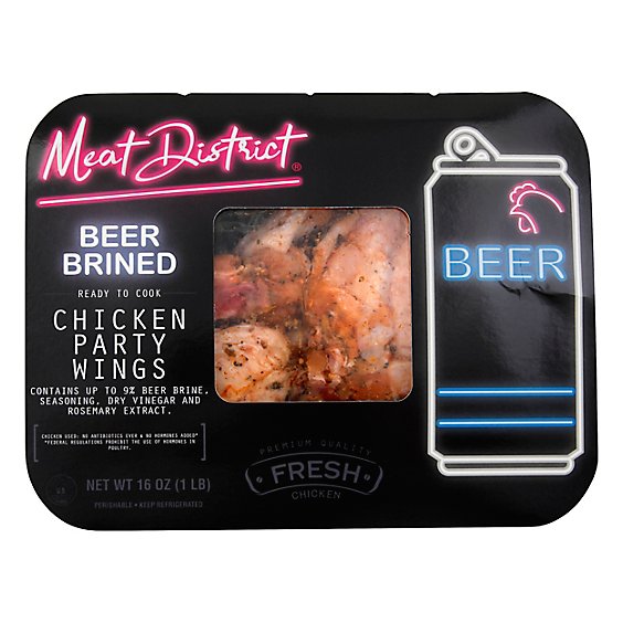 Meat District Beer Brined Chicken Party Wings - 1 Lb