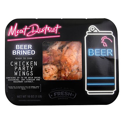 Meat District Beer Brined Chicken Party Wings - 1 Lb - Image 1