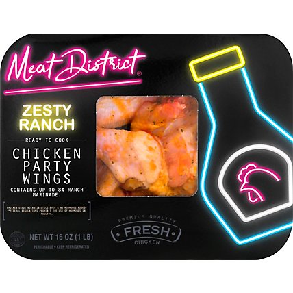 Meat District Zesty Ranch Chicken Party Wings - Lb - Image 2