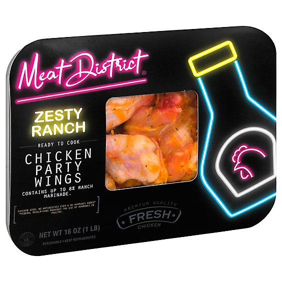 Meat District Zesty Ranch Chicken Party Wings - Lb