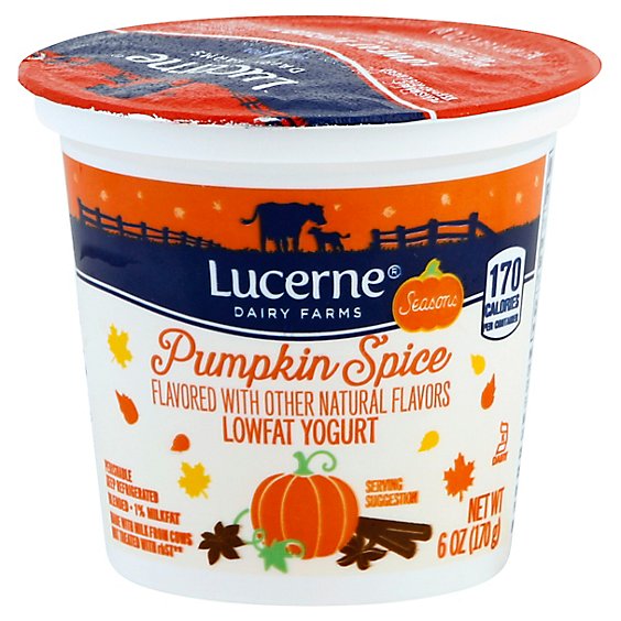 Lucerne Season Yogurt Pumpkin Spic Lowfat - 6 Oz