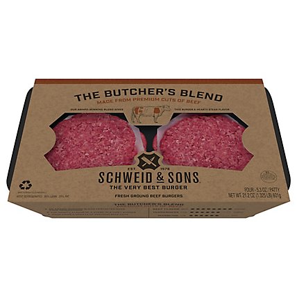 Schweid And Sons Butchers Blend Ultra Premium Hamburger - 1.325 Lb - Image 1