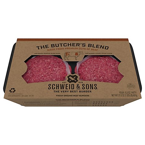 Schweid And Sons Butchers Blend Ultra Premium Hamburger - 1.325 Lb