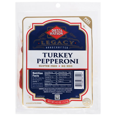 Dietz & Watson Turkey Pepperoni Pillow Pack Gluten Free - 4.5 Oz - Image 3