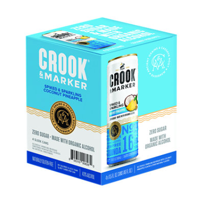 Crook & Marker Coconut Pineapple In Cans - 4-11.5 Fl. Oz.